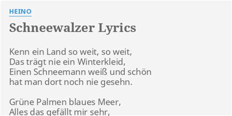 schneewalzer lyrics